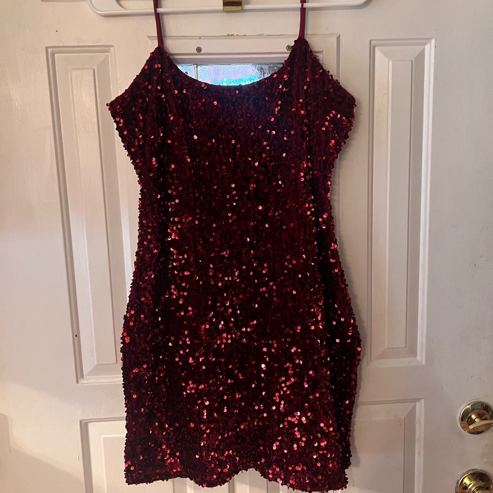 Sparkle Maroon Homecoming Dress